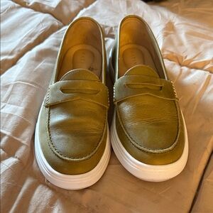 Patina by Portland leather boardwalk penny loafers in Anjou.